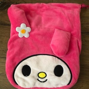 MY MELODY-NWOT Fleece Drawstring Pouch